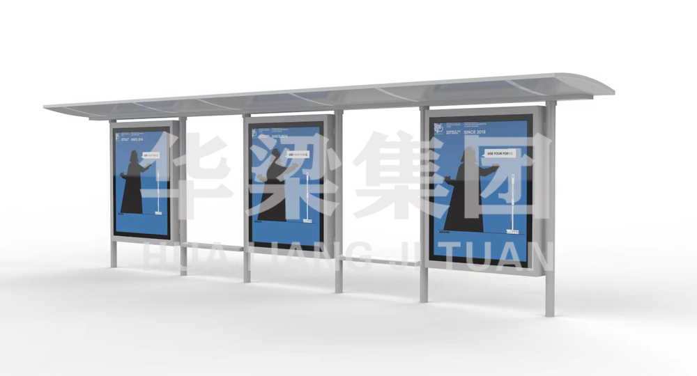 [23.12.31]湖北省某市定制款不銹鋼公交候車亭項(xiàng)目發(fā)貨