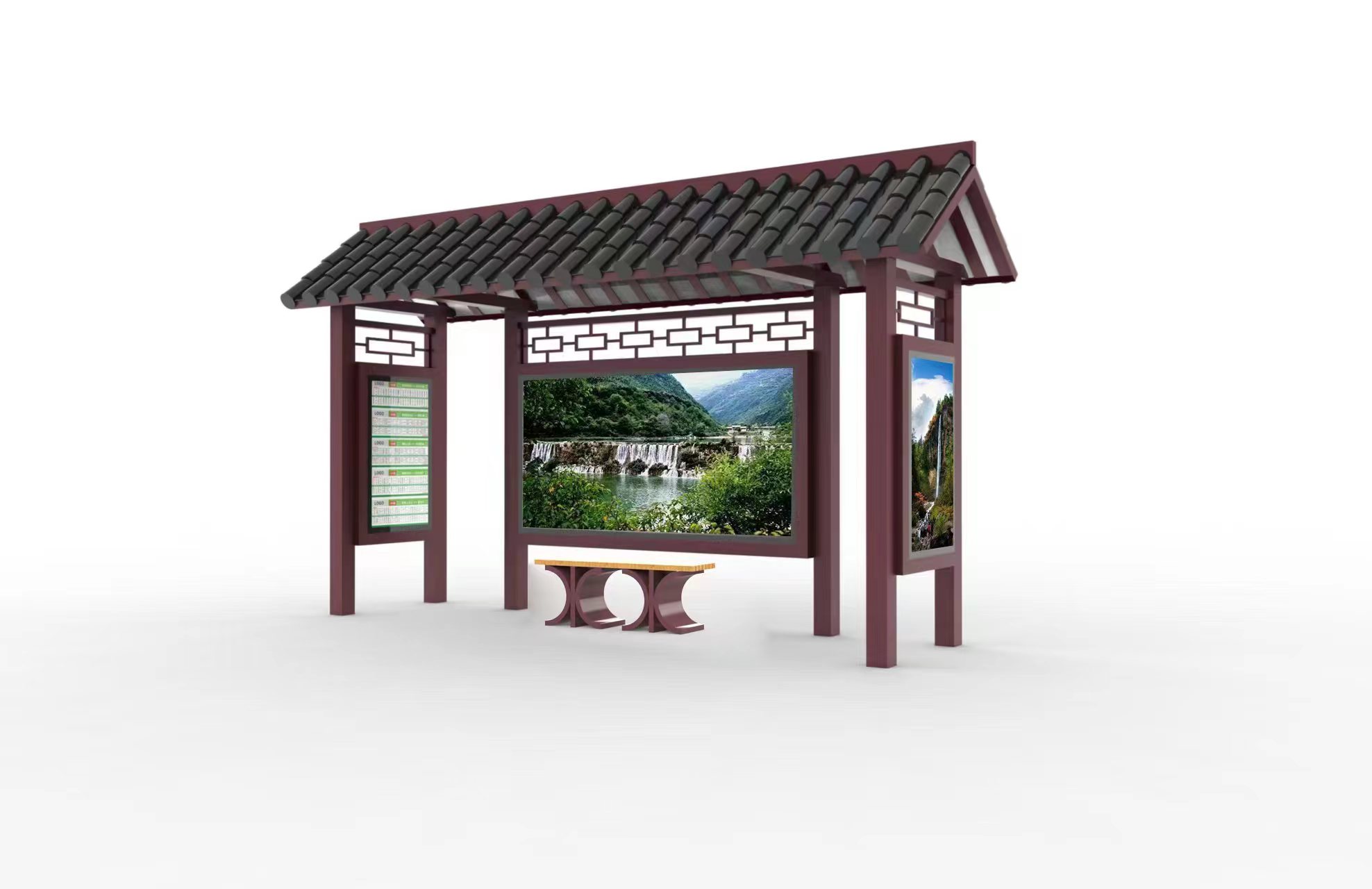 [25.10.18]甘肅省某市定制款仿古公交候車亭項目裝車發(fā)貨